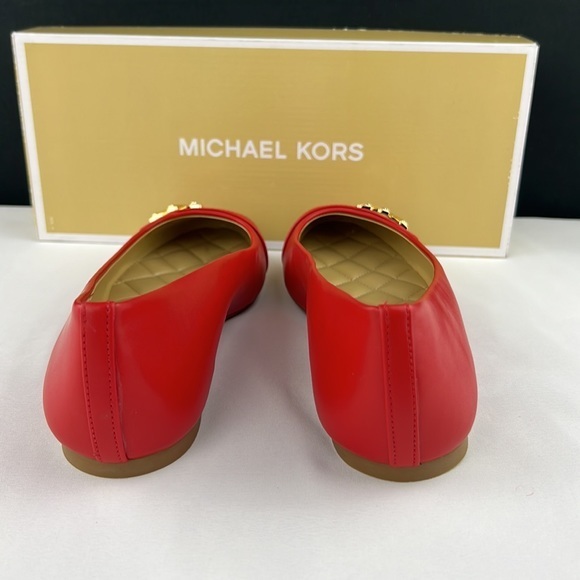 Michael Kors - *Last One* ‘Leather Ballet Flats’ Red. SZ: 7.   NWT. Firm! - Picture 4 of 5